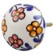 Mustard And Red Tiny Flower Ceramic Drawer Knob Online